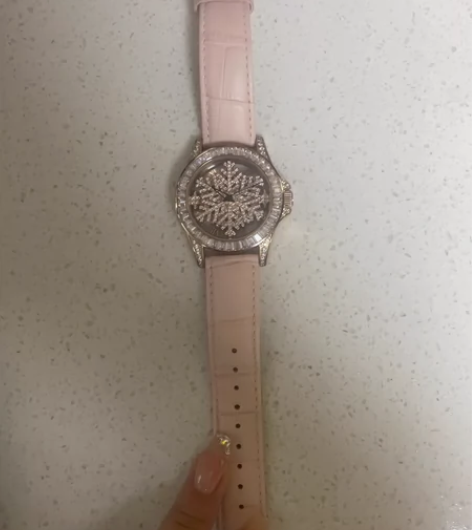 戴维娜DAVENA 雪花女神手表 粉色 感...