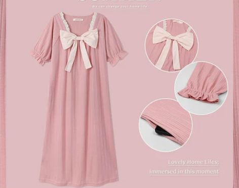 2022年新款睡裙女夏季薄款纯棉孕妇大码带...