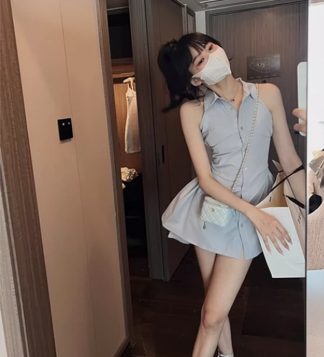 IN+MIMIFACE+性感辣妹纯欲风连衣...