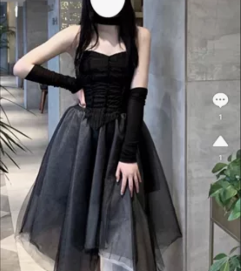 一套 JMSHOP曼妙黑天鹅一字肩抹胸性感...