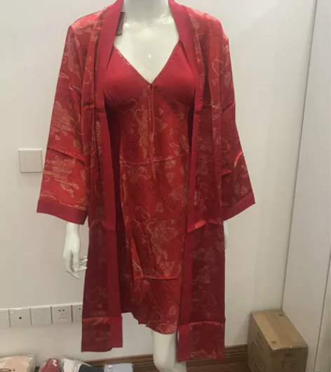 新娘 晨袍 性感真丝吊带睡裙  新娘 结婚...