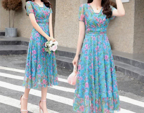 连衣裙夏日穿搭攻略微胖女孩显瘦拍照好看的裙...