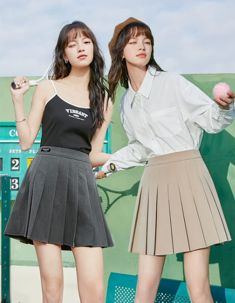 三福百褶裙2023新款春夏学院风jk高腰半...