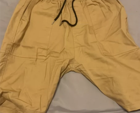 POUM@2023新款潮牌工装短裤男宽松休...