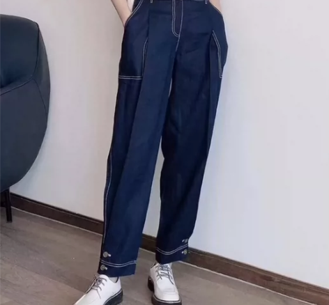 阿玛施亚麻休闲裤女哈伦裤直筒裤，全新正品，...