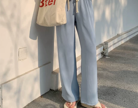 恰好温柔丨遮肉小能手心蓝家高腰直筒裤小个子...