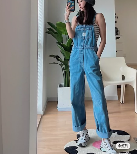 Vintage Lee中古背带裤 Iris...