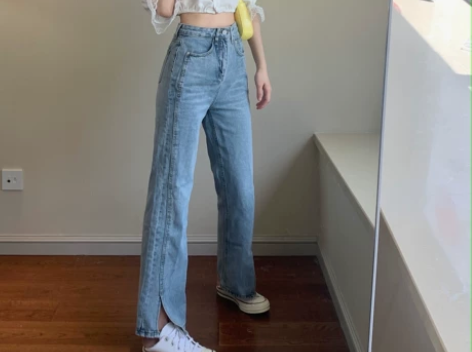你家辣辣halo 阔腿牛仔裤S码 （本人1...