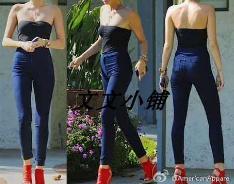 TOPSHOP Joni 显腿长腿细 高腰...