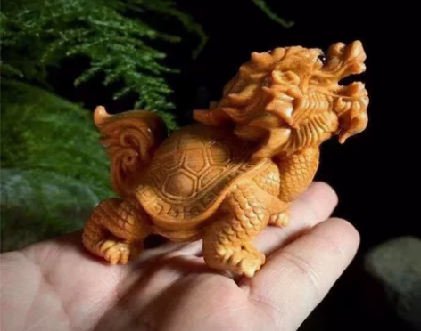 黄杨木雕刻手把件文玩把玩件男盘玩实木神兽龙...
