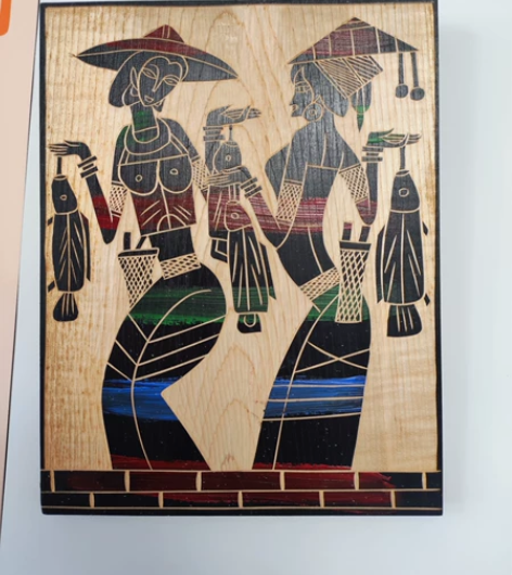 云南特色木雕一对 长28宽22厘米, 04...