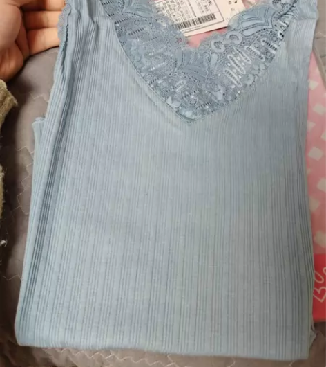 全新红豆居家女士背心莫代尔全棉蕾丝背心断码...