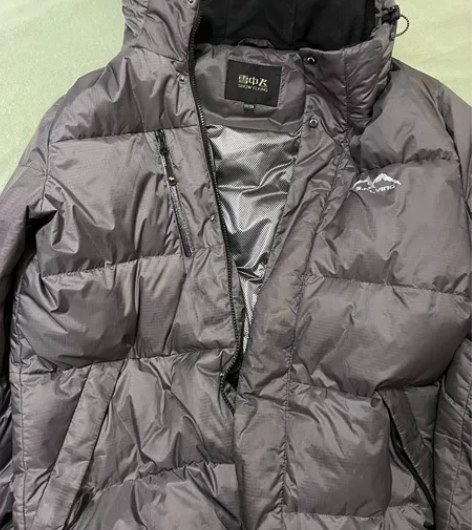 男士羽绒服，一条雪中飞灰色M码。灰鸭绒，长...