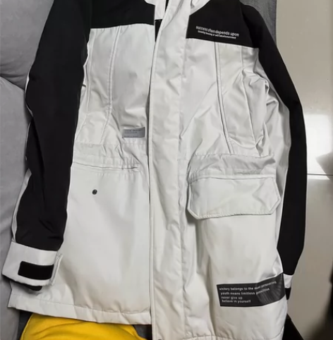 MJ STYLE 中长款工装羽绒服 有明显...