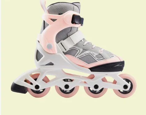 迪卡侬溜冰鞋儿童初学者轮滑鞋闪光轮女童男孩...