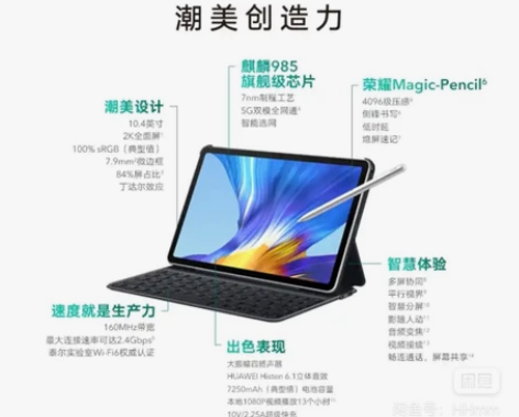 华为荣耀平板V6 超大杯8+256G，10...