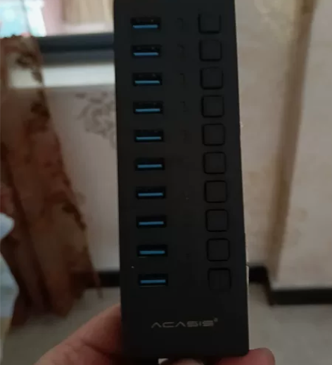 Acasis电脑USB3.0分线器一拖10...