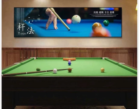 台球俱乐部桌球室晶瓷画丁俊晖斯诺克现代轻奢...
