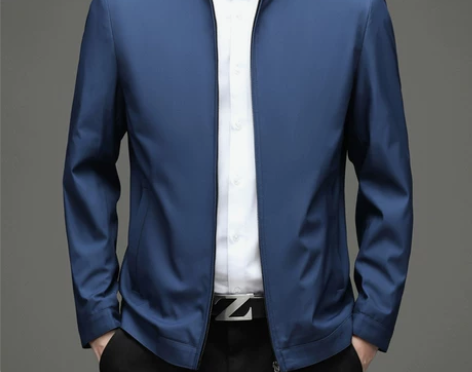 啄木鸟冰丝夹克男立领春夏季高端中年男士商务...