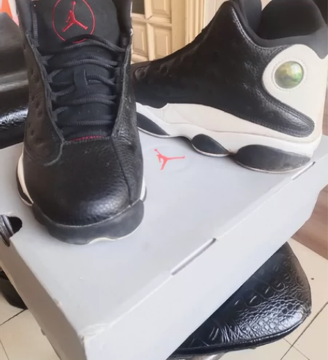 包邮正品乔丹aj13代熊猫篮球鞋43码 感...