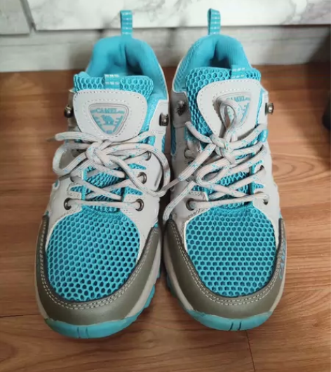 骆驼女鞋运动鞋户外休闲徒步鞋,网面透气不闷...