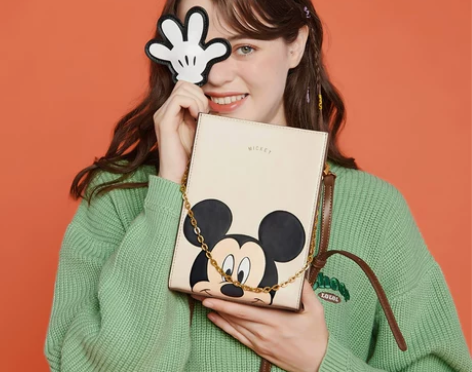 不莱玫迪士尼联名米奇手机包包女迷你斜挎包小...