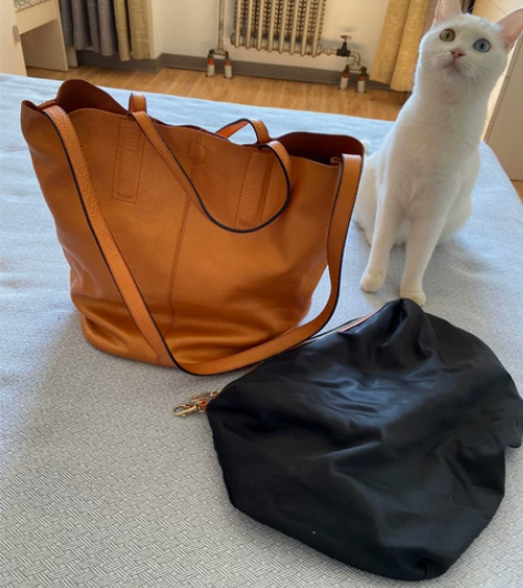 外单水桶橘色牛皮大包，比较少见的颜色，方底...