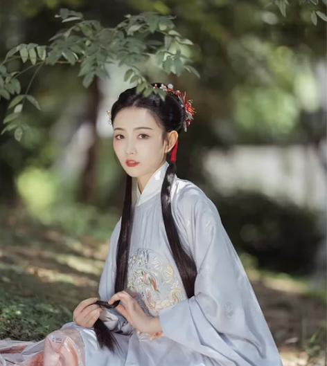 出兰若庭 如约 圆领大襟 明制 汉服 暗纹...