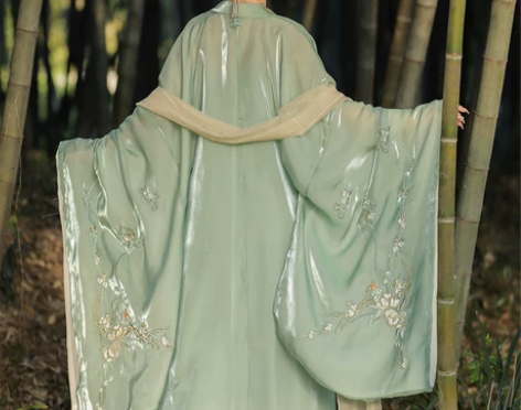 全新唐制汉服女诃子裙古装绿色国风广袖流仙裙...