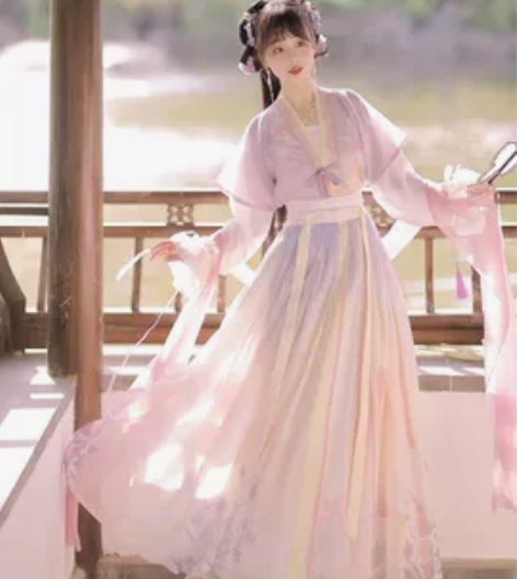 洛苓唐褙子汉服短衫褶裙，只穿过一次，原来的...