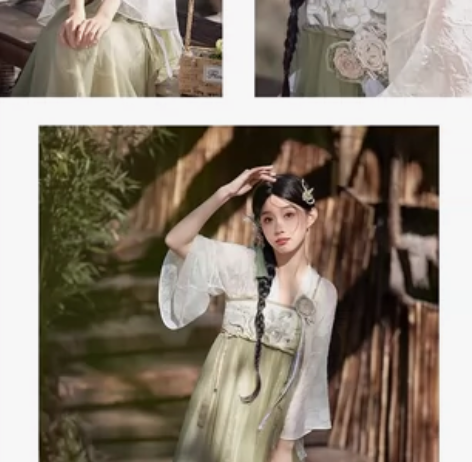 七月夕 白茶花事。汉服 短衫?齐胸裙 S码...