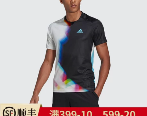 Adidas阿迪达斯2022男子网球服速干...