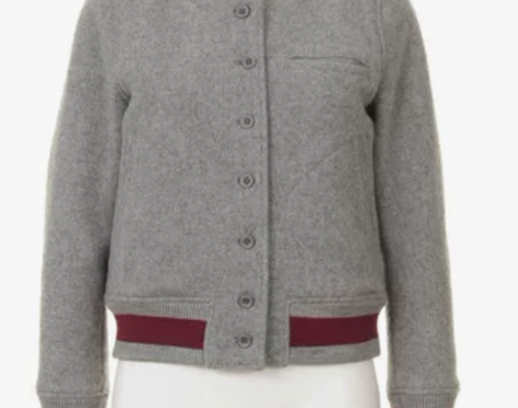 早秋学院风帅气百搭毛呢棒球夹克 短款外套上...