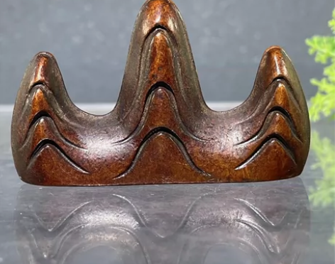 小山笔架复古铜笔山笔搁笔架书法毛笔架收纳桌...