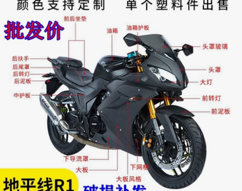 摩托车 地平线外壳R1R2一代二代S款GT...