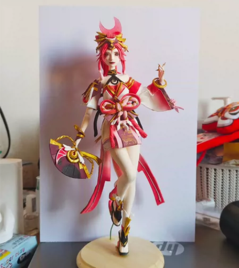 不知火舞绯月行手办 超轻粘土自制 【现货出...