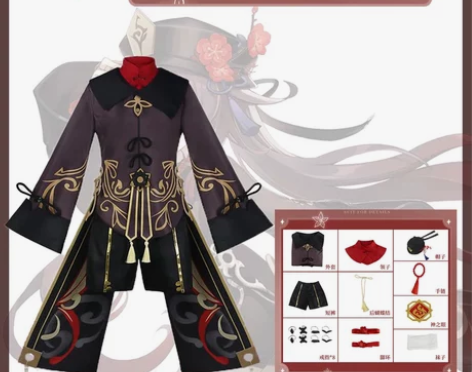 原神动漫胡桃cos服全套假发女游戏服装衣服...