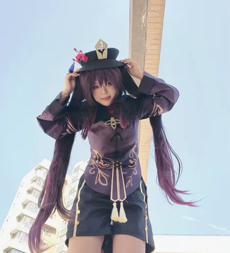 原神胡桃cos全套无鞋无护摩 假发，帽子，...