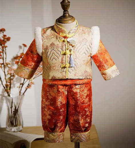 男童唐装中国风冬男宝宝儿童周岁礼服汉服宝宝...