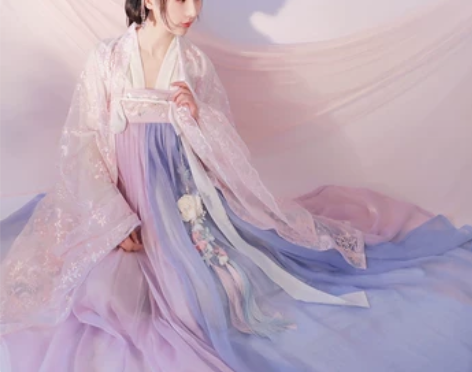 云裳纪 春樱紫蓝 六米摆一片式齐胸汉服 m...