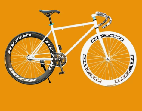 死飞自行车男式活飞倒刹固齿极简约成人女学生...