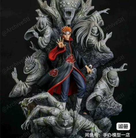 #潮流盲盒手办  火影忍者佩恩六道，图片为...