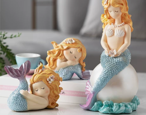 唯美美人鱼摆件家居装饰品树脂工艺品客厅饰品...