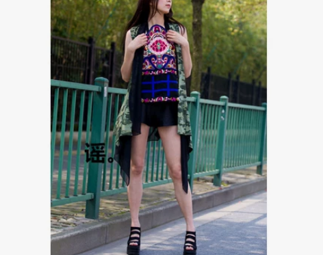 ?此岸歌声*原创设计店-设计款迷彩开衫  ...