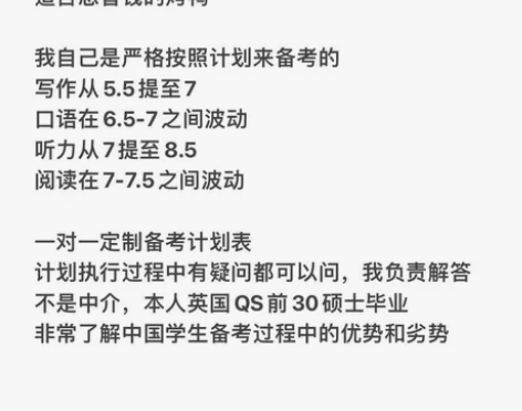 雅思1V1备考计划定制 会推荐并提供适合的...