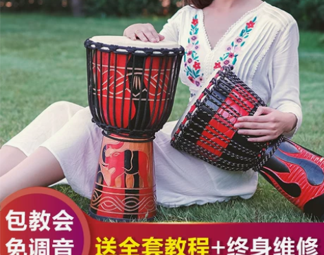 非洲鼓丽江手鼓儿童幼儿园初学者8寸10寸1...