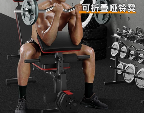哑铃凳卧推家用健身椅仰卧起坐辅助器材男杠铃...