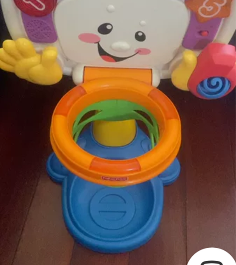 费雪双语智能玩具篮球架 三档升降调节，最低...