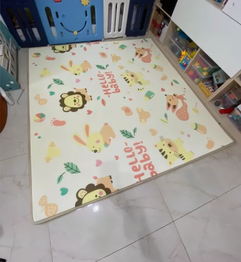 出自用澳乐XPE爬爬垫+围栏 爬爬垫：动物...