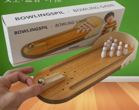 【趣味保龄球】迷你桌面保龄球游戏玩具木质亲...
